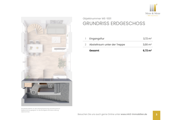 Objektnummer WE-1001 - Grundriss Erdgeschoss