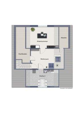 Grundriss beispielmöbliert DG