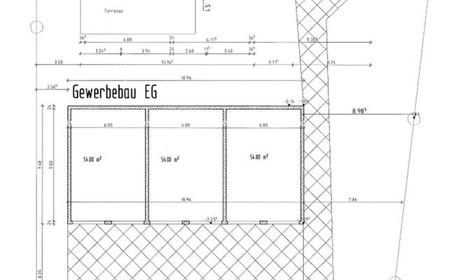Grundriss Gewerbeflächen EG