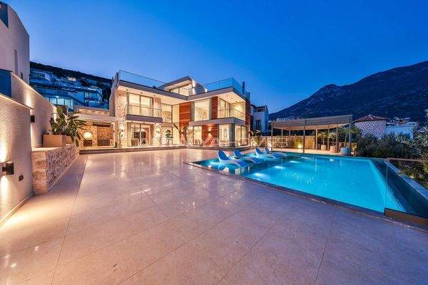 Panoramic Sea View 4-Story Villa in Kalkan Antalya