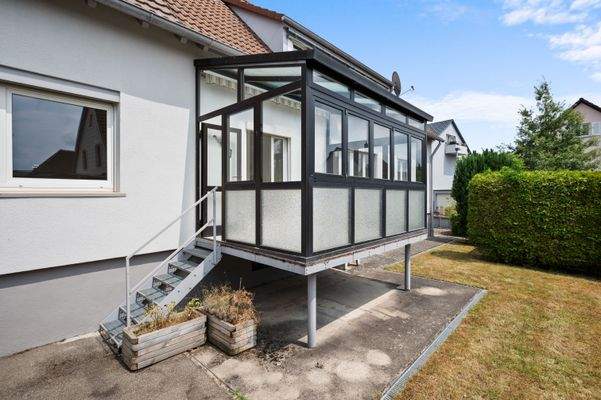 Garten | Glashaus mit Treppe 