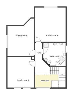 Grundriss Skizze 1.OG