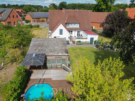 Luftaufnahme Garten der EG Wohnung