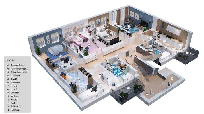 Grundriss Visualisierung