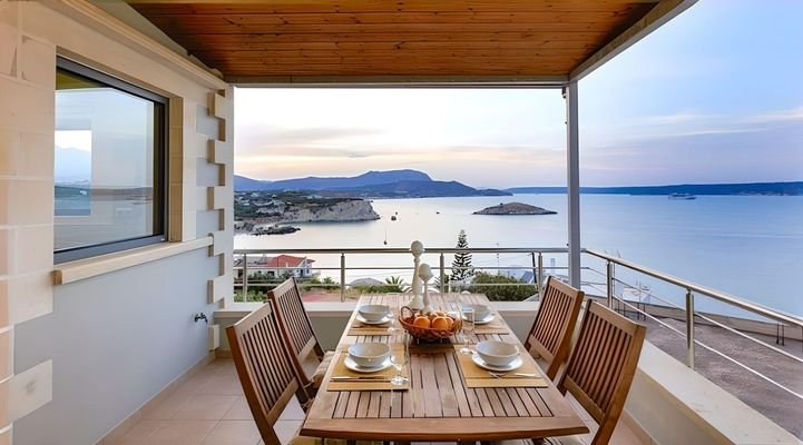 Luxusvilla auf Kreta mit Panoramameerblick, Pool u