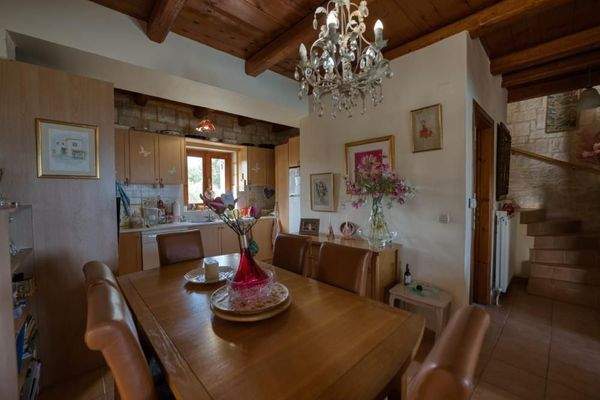 Kreta, Vamos: Möblierte Steinvilla mit Panoramablick auf Meer und Berge zu verkaufen