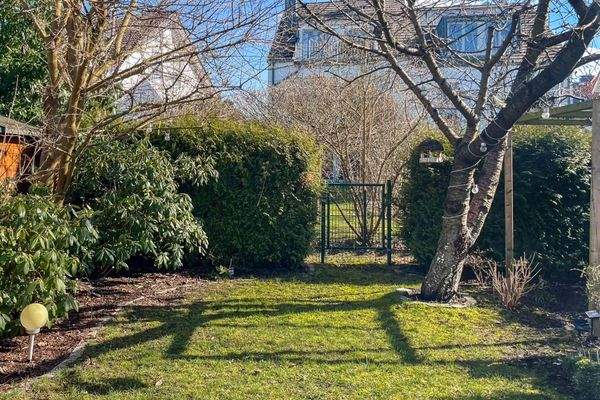 Garten mit Obstbäumen