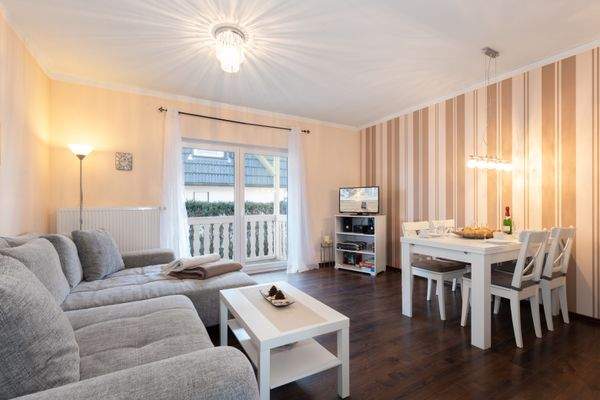 Der gepflegte Wohnbereich im Erdgeschoss