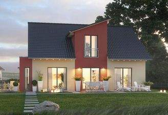 Terrassenansicht Abenddämmerun