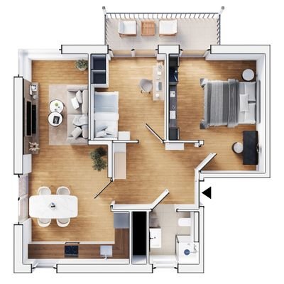 Grundriss Wohnung 2