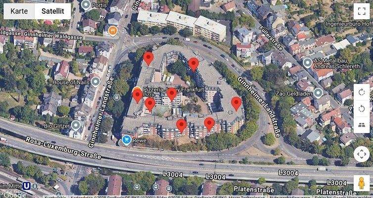 Kartenansicht Ginnheimer Str.
