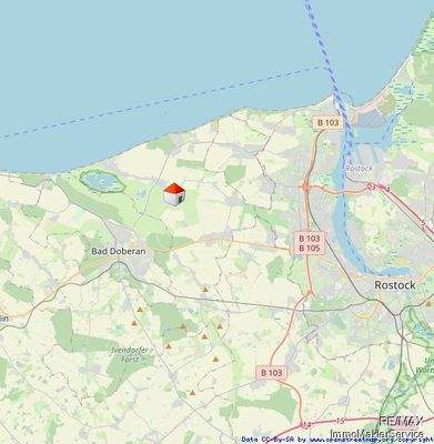 Lageplan mit Rostock und Bad Doberan