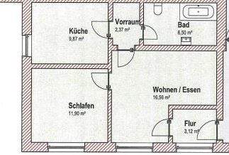 Grundriss Oebisfelde Eingang links Zwischengeschoss WV 1