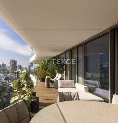 Apartments in a Residence Near the Sea on Diagonal Street Barcelona