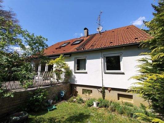 seitlicher Blick auf die Terrasse