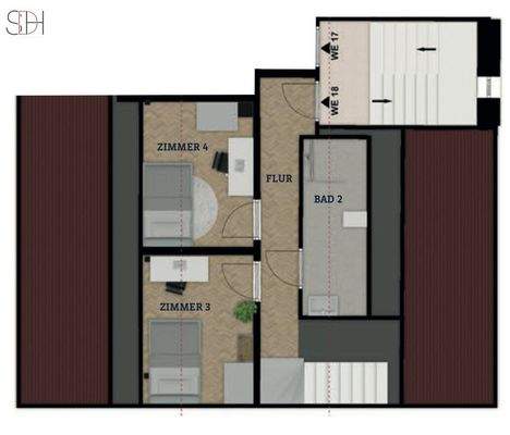 Nürnberg, Osianderstraße WE 18  Grundriss 1/2