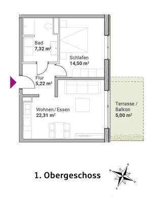 Wohnung 25 (Wohnungstyp B)