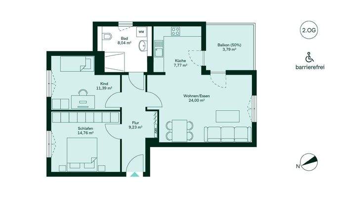 Grundriss der Eigentumswohnung WE013