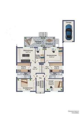 Grundriss WG 1 + WG 2 