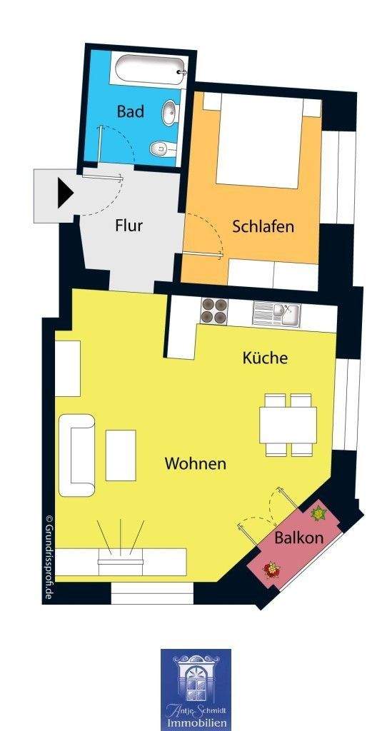 Charmante Dachgeschosswohnung mit Balkon! Lift! - Photo 2