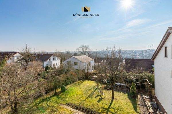 Weitblick vom Balkon mit Blick ins Grüne