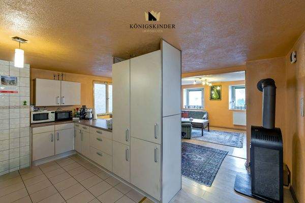 ...und von dort unmittelbar in den Wohnbereich...