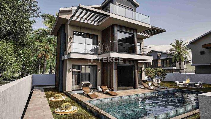 4-bedroom Detached Villas for Sale in Fethiye Çalış