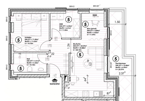 Grundriss Wohnung 5