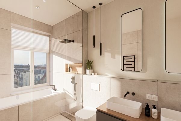 Modernes Badezimmer (Visualisierung)