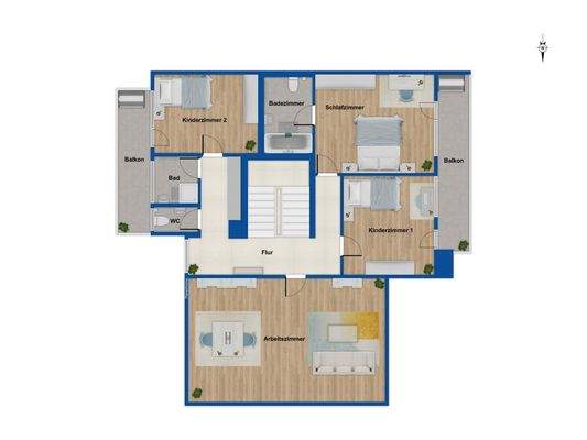 Grundriss Obergeschoss