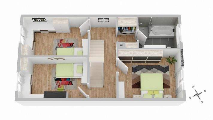 Raumaufteilung Obergeschoss