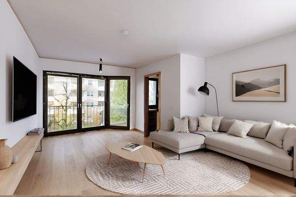 Illustration - helles Wohnzimmer