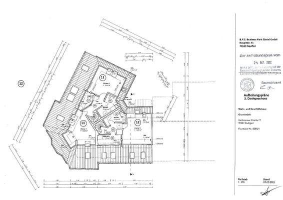 Grundriss 11 und 12 im 2.DG