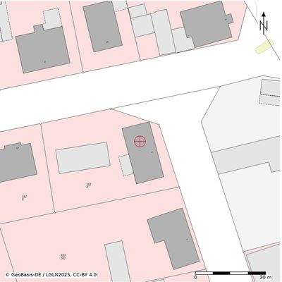 Ausschnitt aus der Liegenschaftskarte