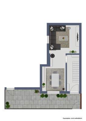 Erdgeschoss mit Vorgarten