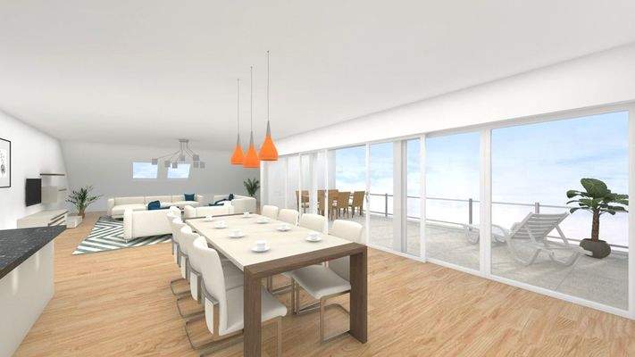 Blick auf Dachterrasse