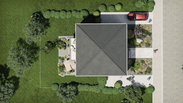 Zweifamilienhaus 176 Vogelperspektive