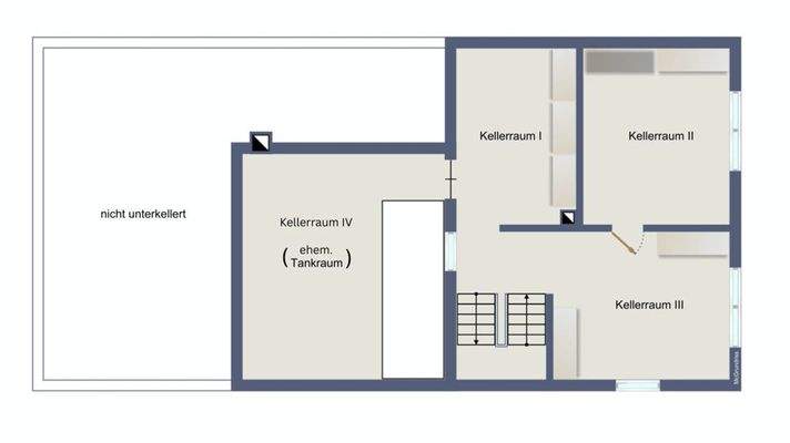 Kellergeschoss (kein Maßstab)