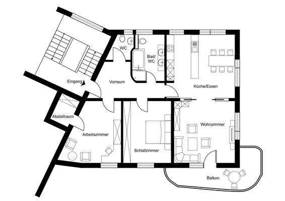 Grundriss ohne Maßstab
