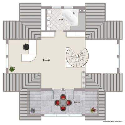 Grundriss Haus 1 - Dachgeschoss