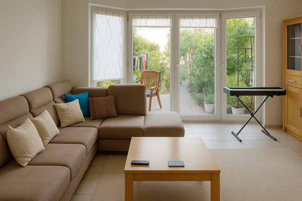 Wohnzimmer/Terrasse (Sauber)