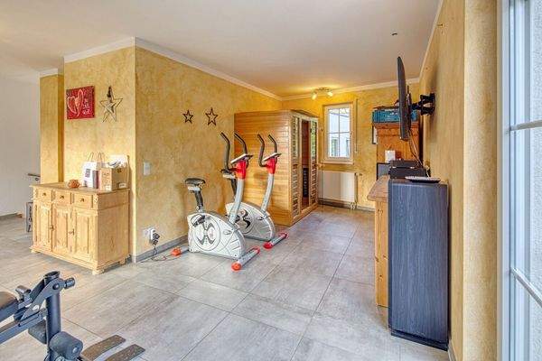 Sauna im Obergeschoss