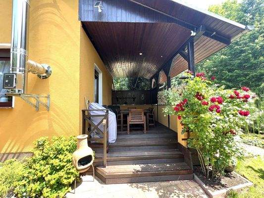 Blick auf die Terrasse