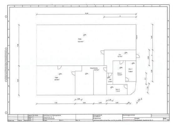 Grundriss Gewerbehalle 