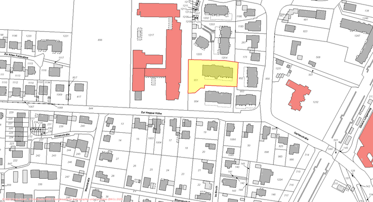 öffentlicher Katasterplan Kreis Soest