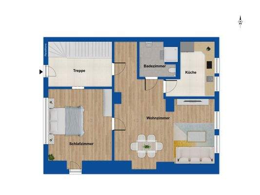 Grundriss EG Wohnung Haus 150