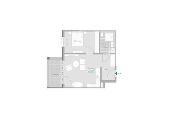 Grundriss Wohnung 6