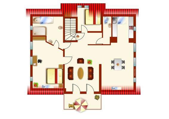 Grundriss (nicht maßstäblich)