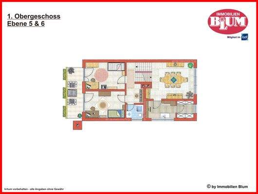 Ebene 5 und 6 Grundriss: 1. Obergeschoss