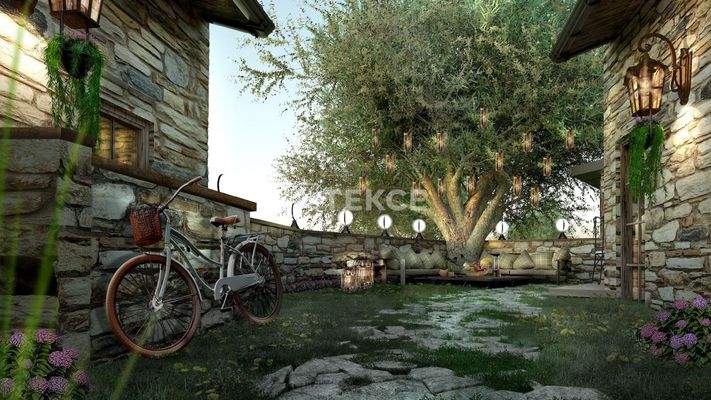 Single-Floor Stone Houses in Green Area in Mugla Milas